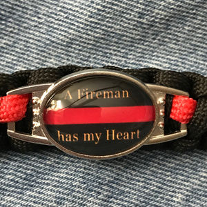 A Fireman Has My Heart Survival Bracelet